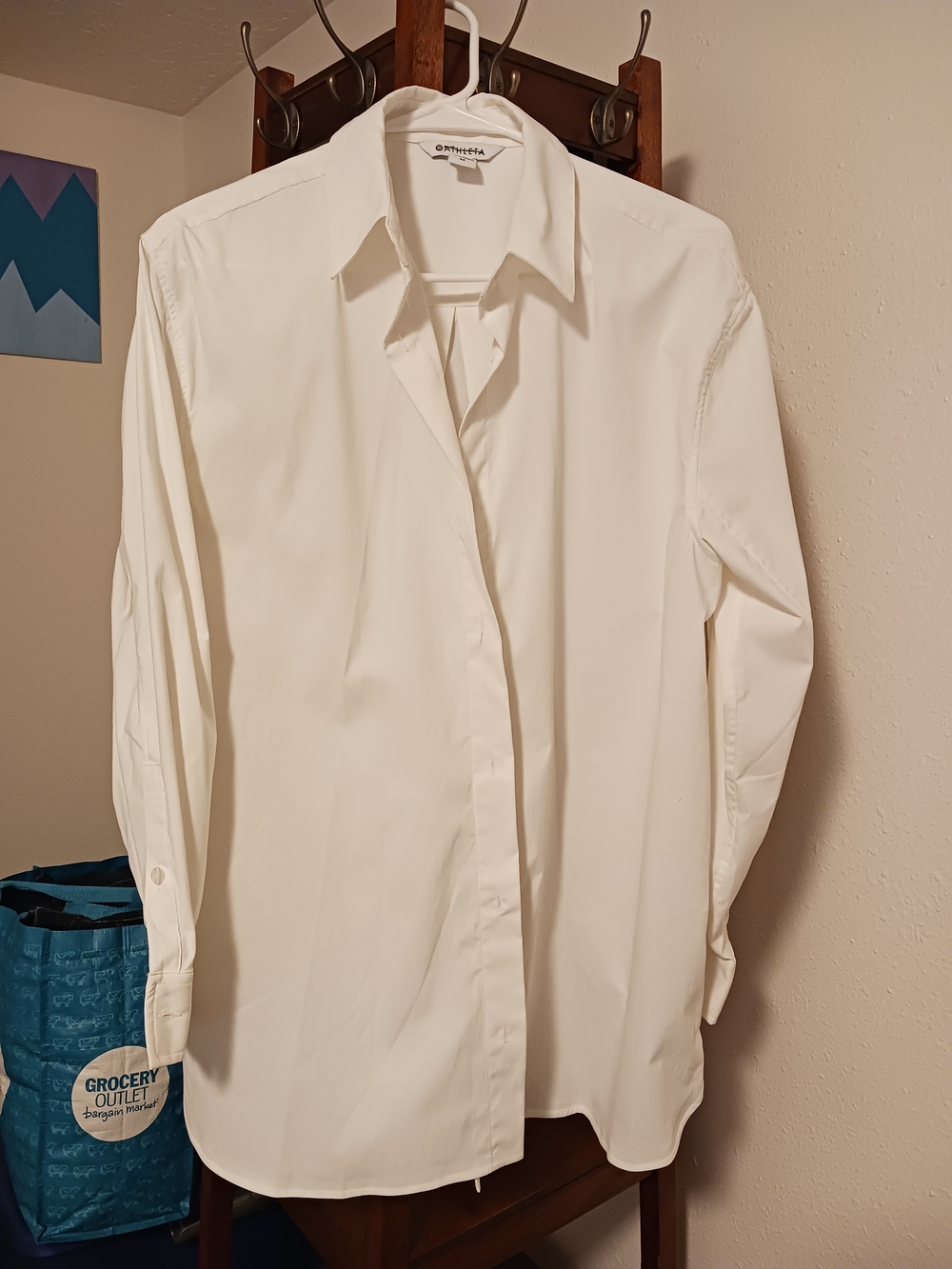 Athleta Women's White Classic Button Shirt